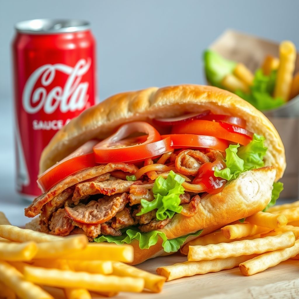 Menu sandwich kebab