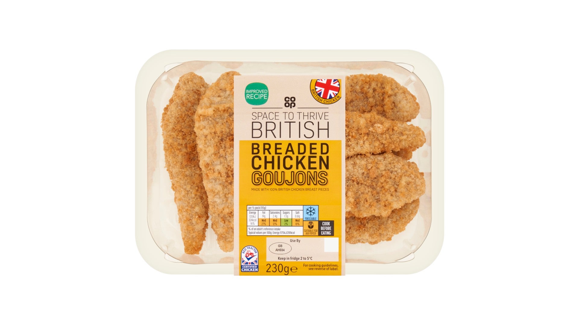 Co-op British Breaded Chicken Goujons 230g