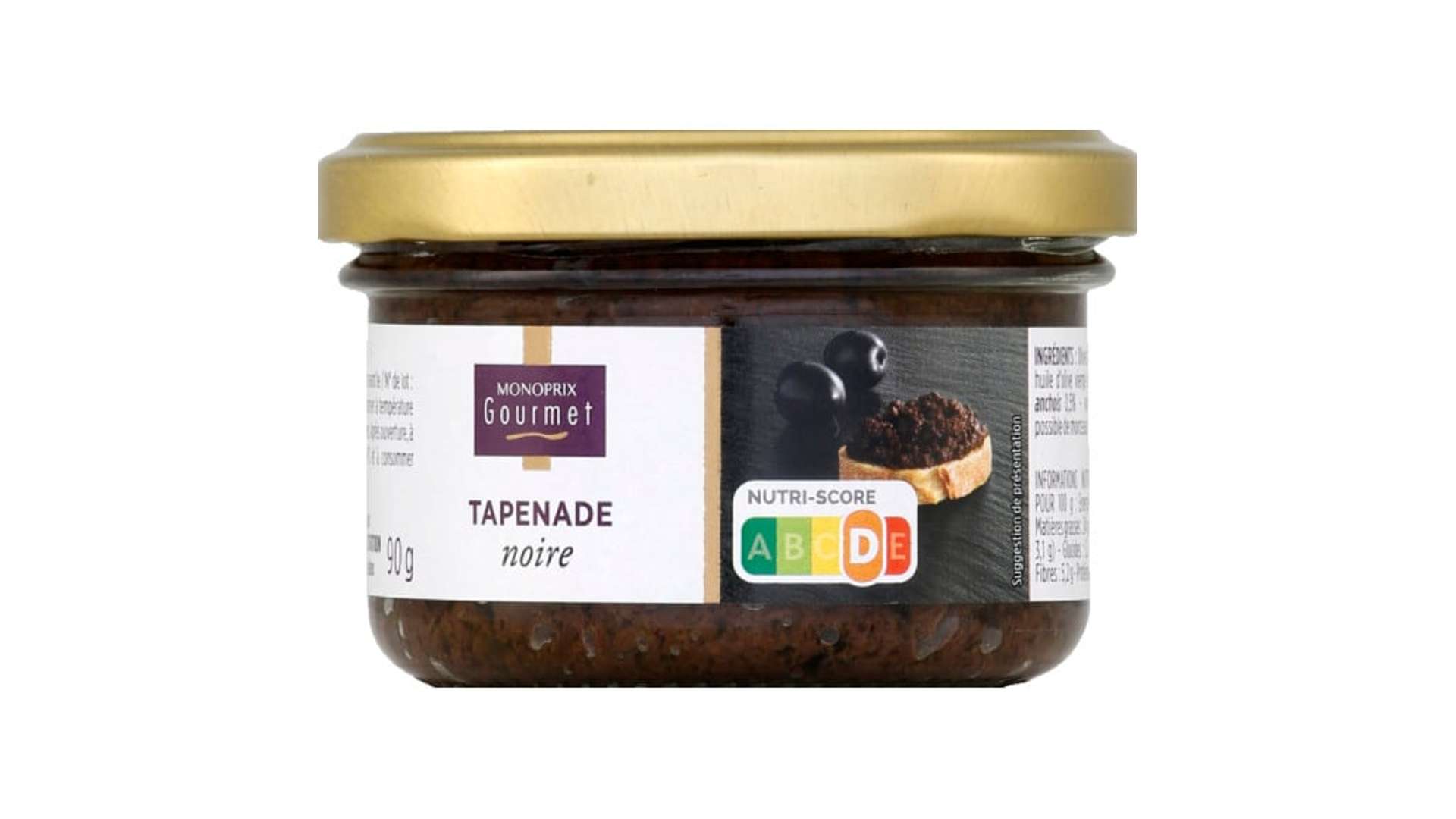 Monoprix Gourmet Tapenade noire Le pot de 90g