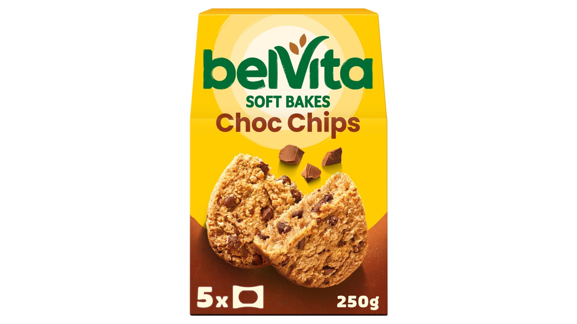 Belvita Chocolate Chip Soft Bakes Cereal Snack Bars Multipack 250g (5 x 50g)