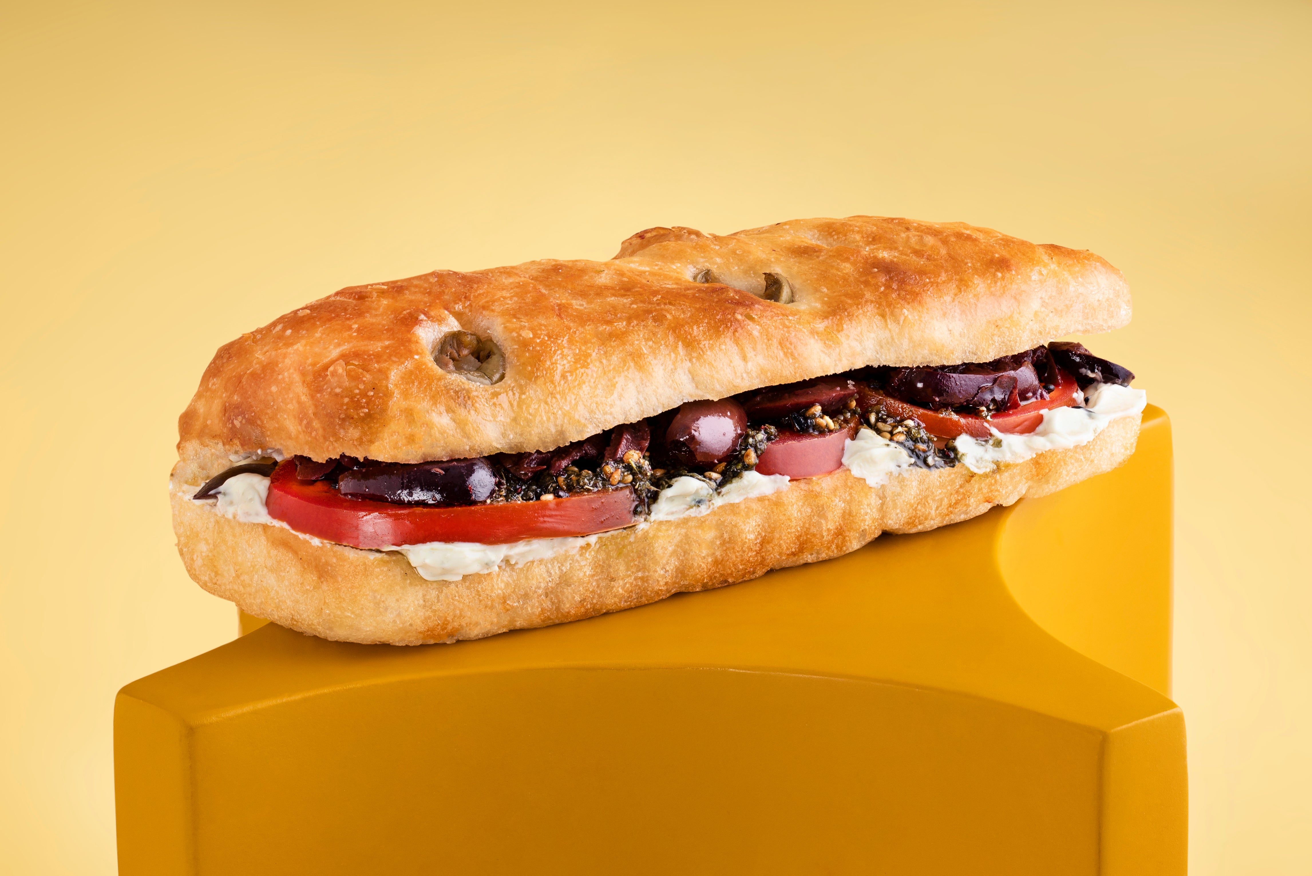 Labneh Focaccia Sandwich