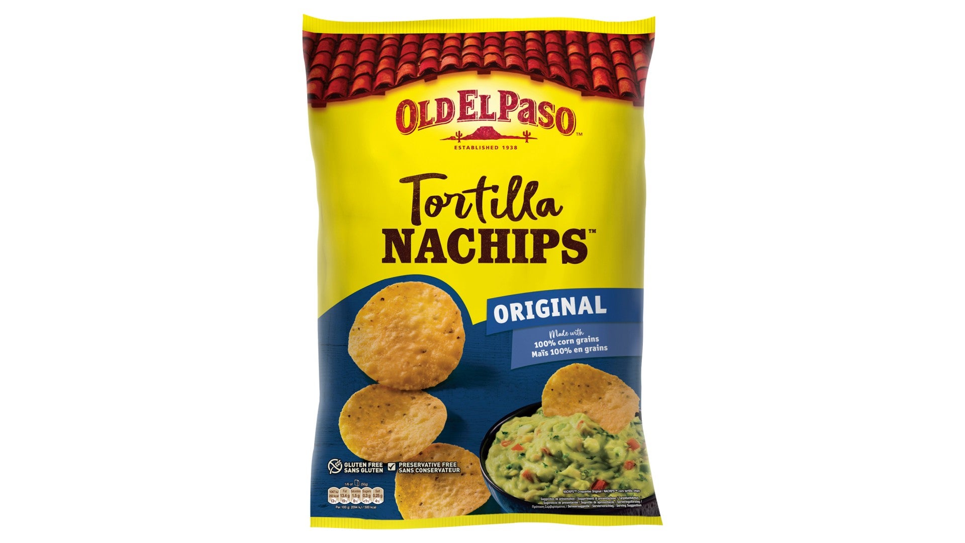 Old El Paso Crunchy Original Tortilla Nachips 185g