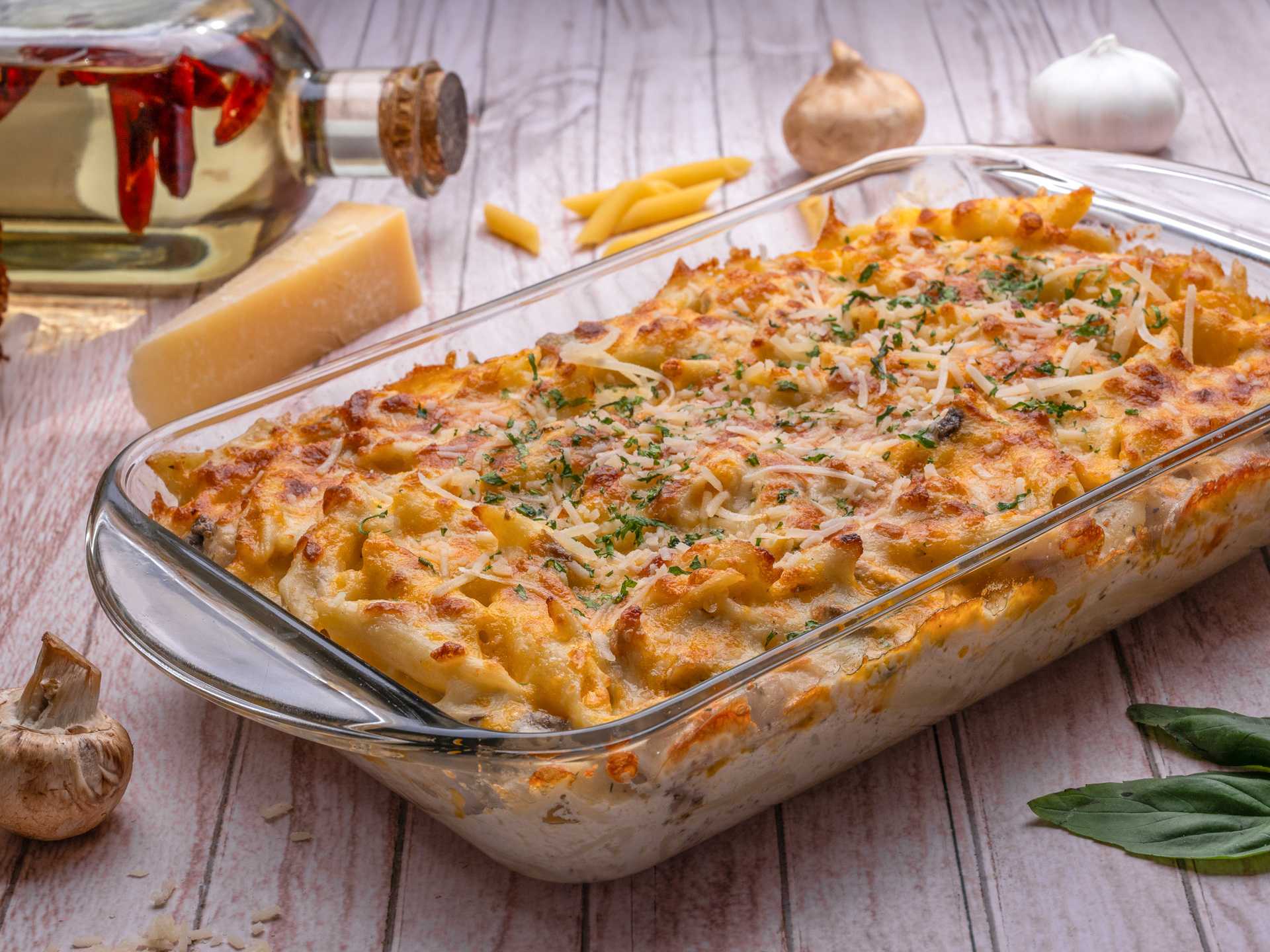Gathering Baked Chicken Alfredo