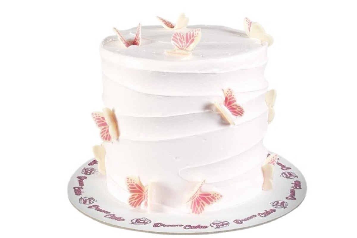 White butterfly cake