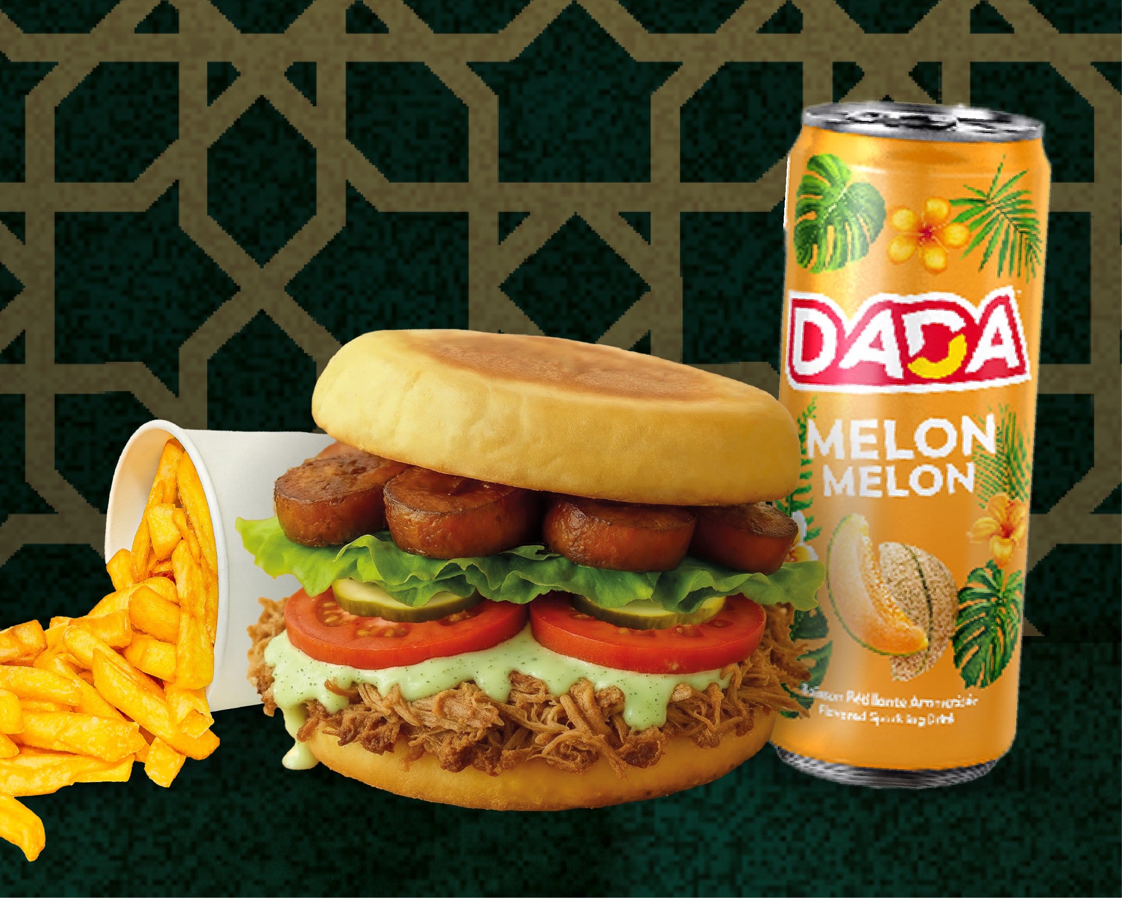 Menu Batbout Poulet & Sauce Verte + Frites + Boisson