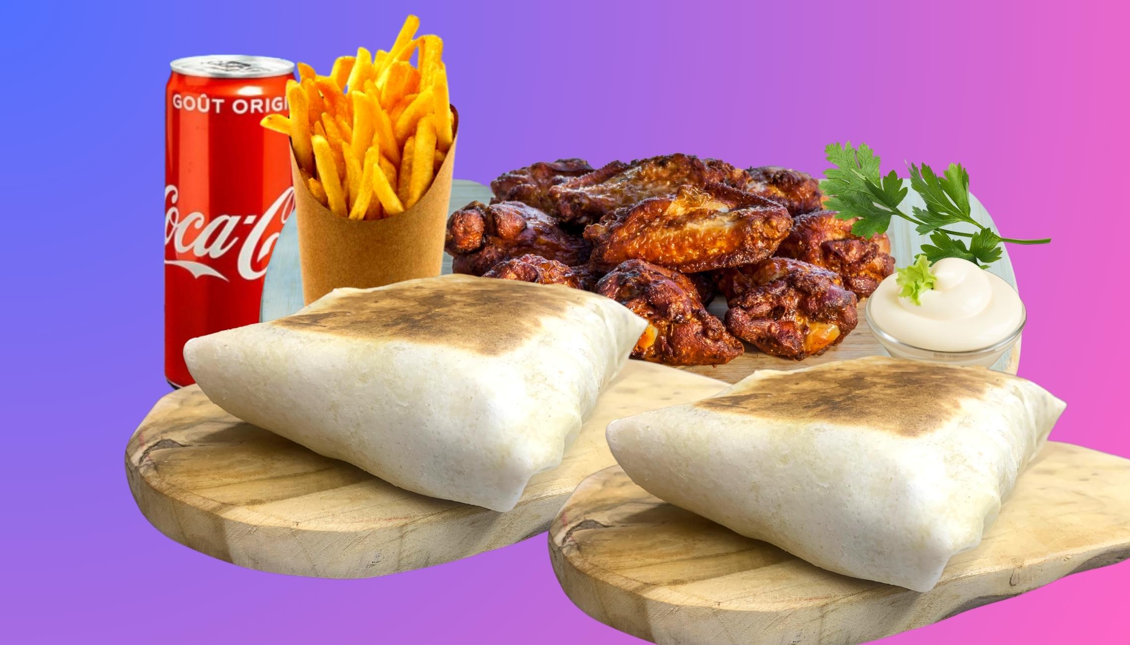 Formule duo 🧑🏼‍🤝‍🧑🏼 🍗🍗🌮🌮🍟🍟🥤🥤