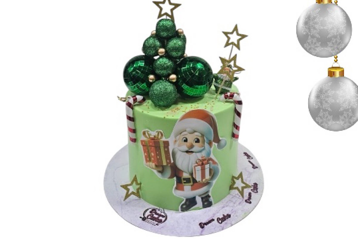 Papa nowel green cake