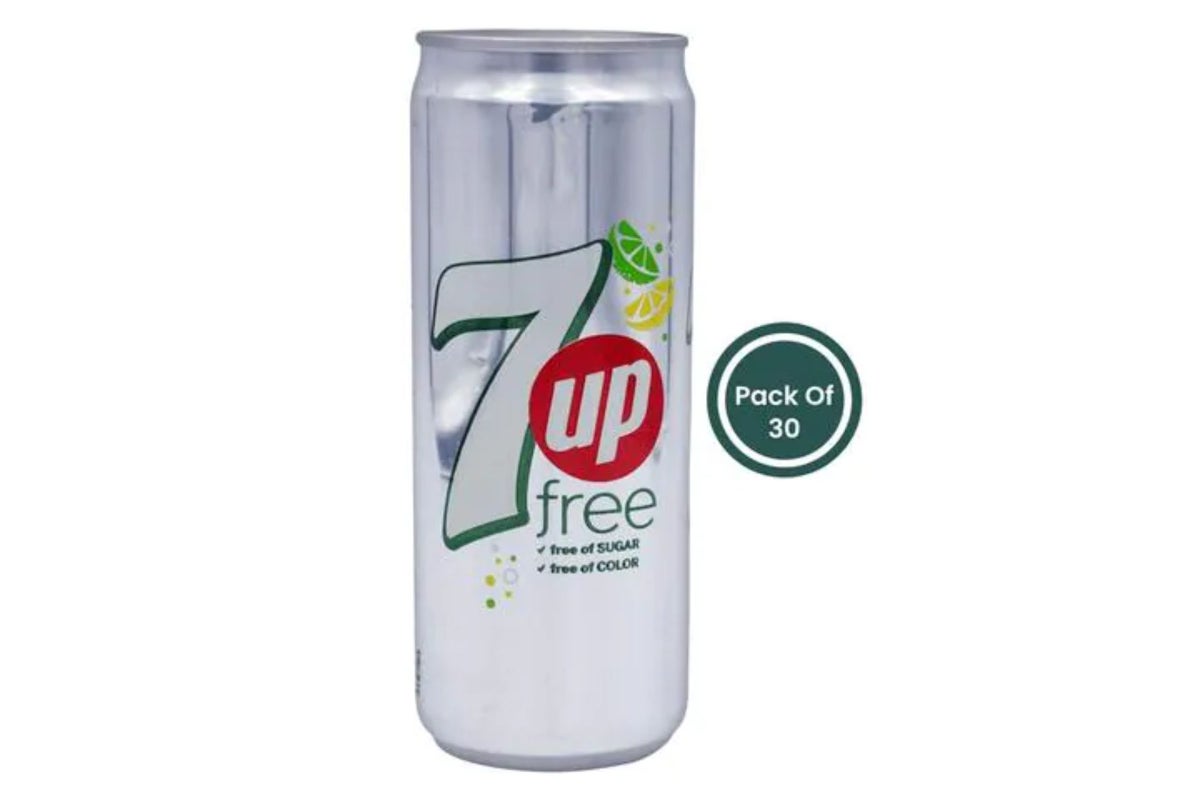 7Up Zero Sugar Soft Drink Cans, 30 Pack, 250ml Each