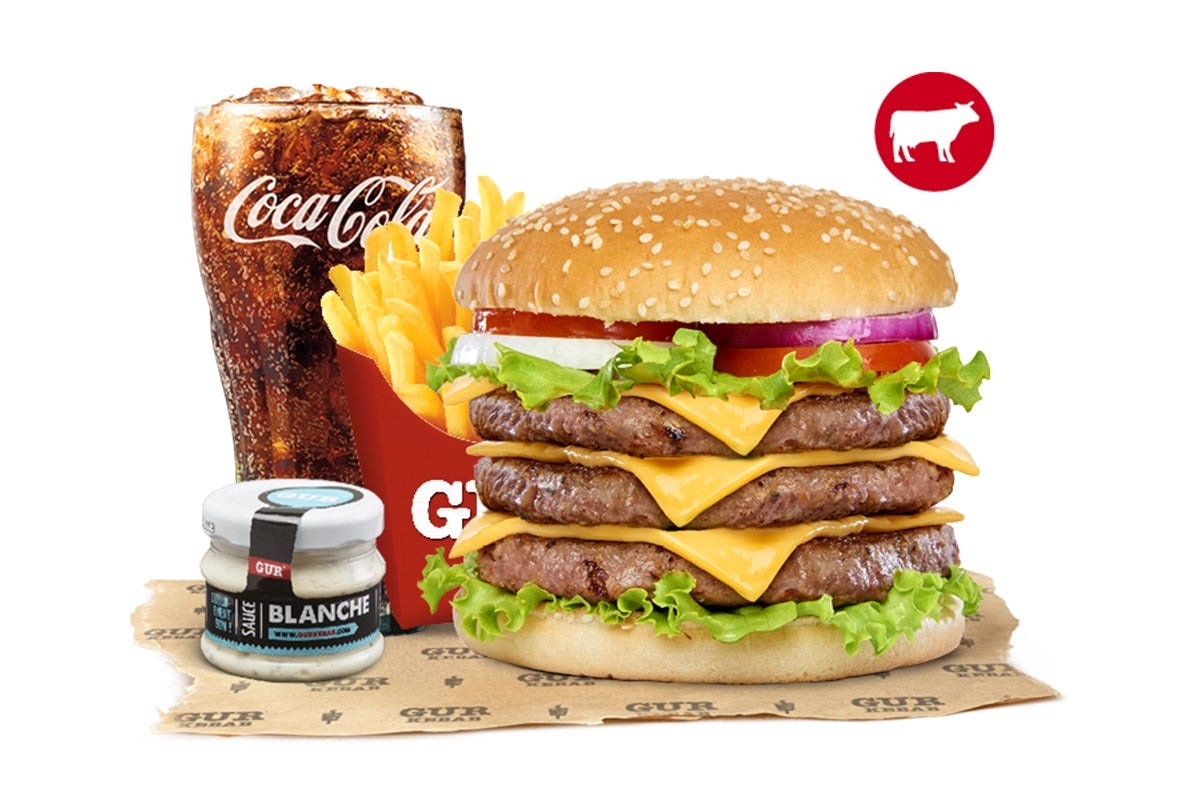 Menu triple burger