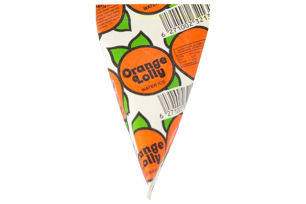 KDD Orange Ice Lolly Sticks - 12 Pack, 64g Each