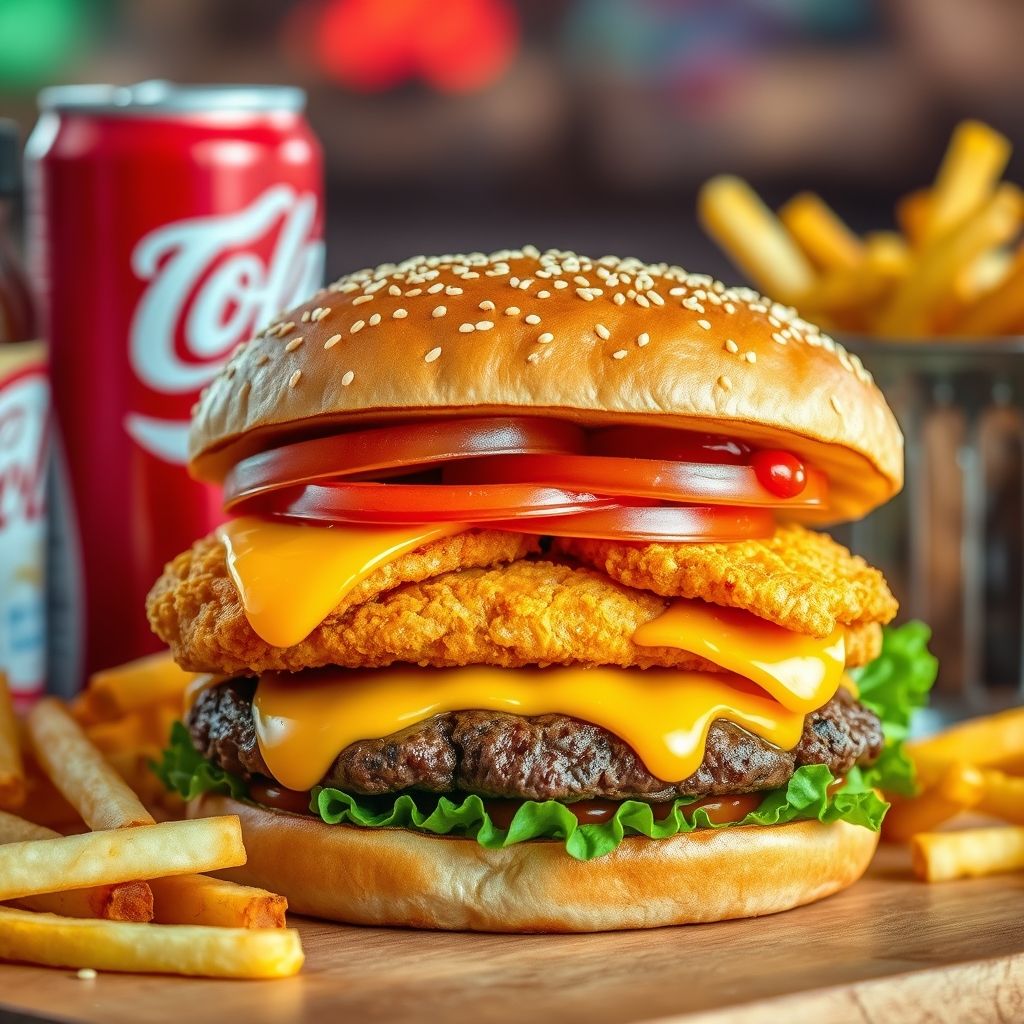 Menu crousty burger