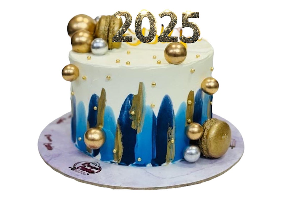 Cake new year waves