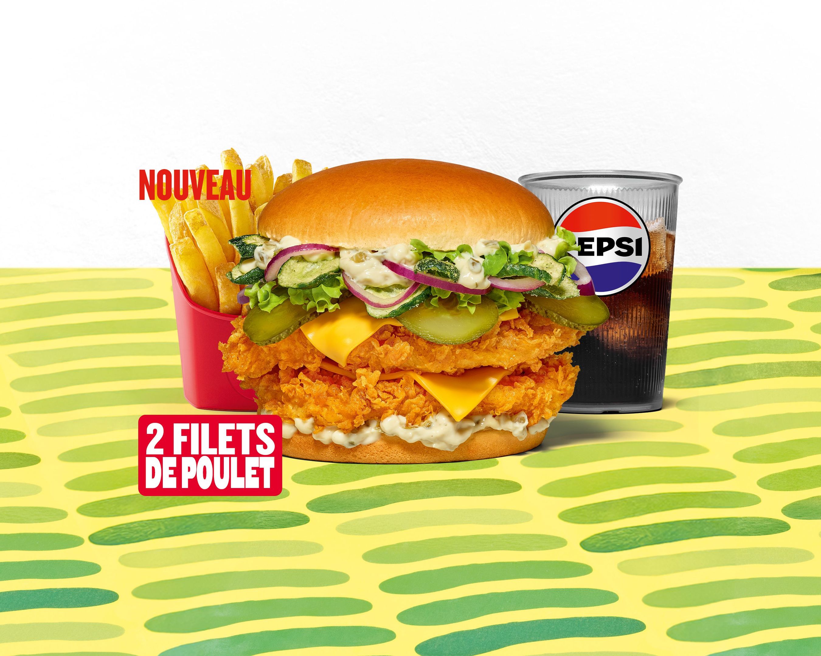 MENU CORNICHON BURGER - DOUBLE FILETS