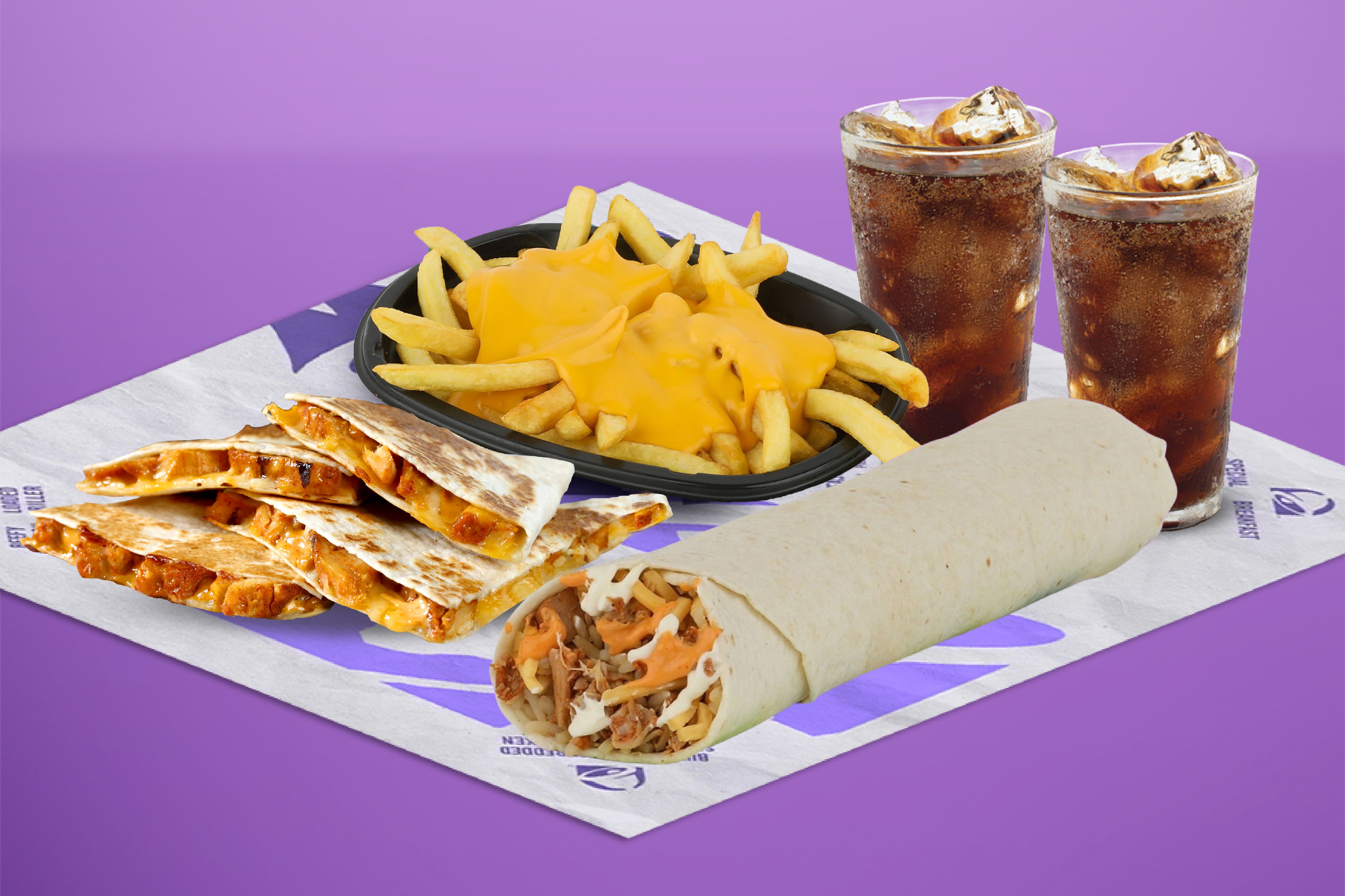 4 KD Fiesta ( Quesadilla + Volcano Burrito)