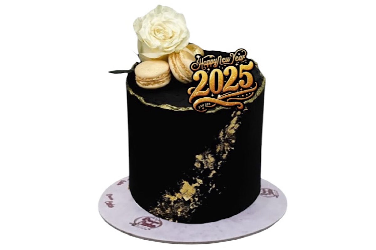 New years gold cake