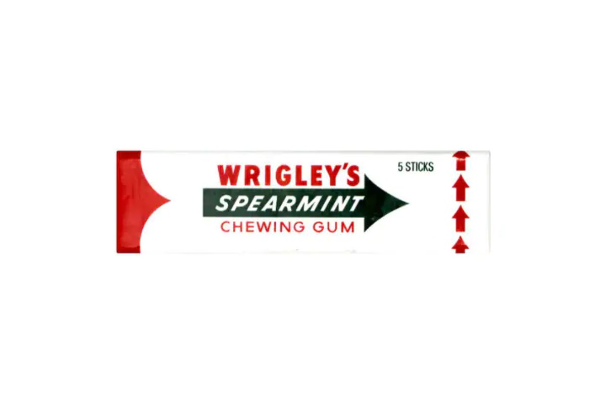 Wrigley's Spearmint Gum, 2.6g, 5 Sticks