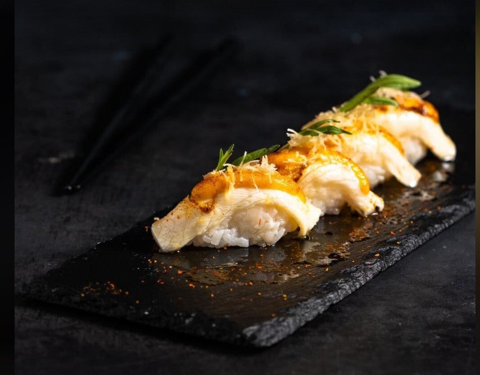 Spicy Hamachi Aburi Sushi