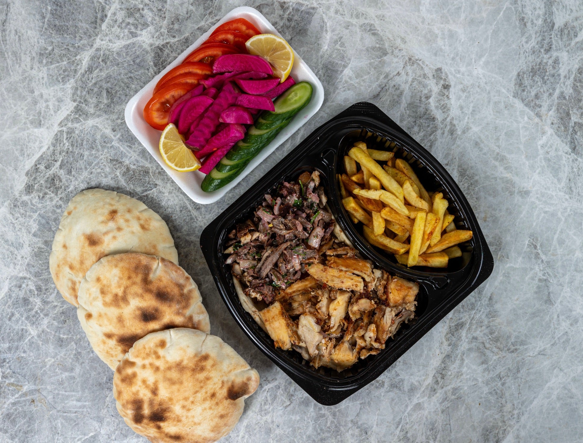 Mixed Shawarma Slices Meal