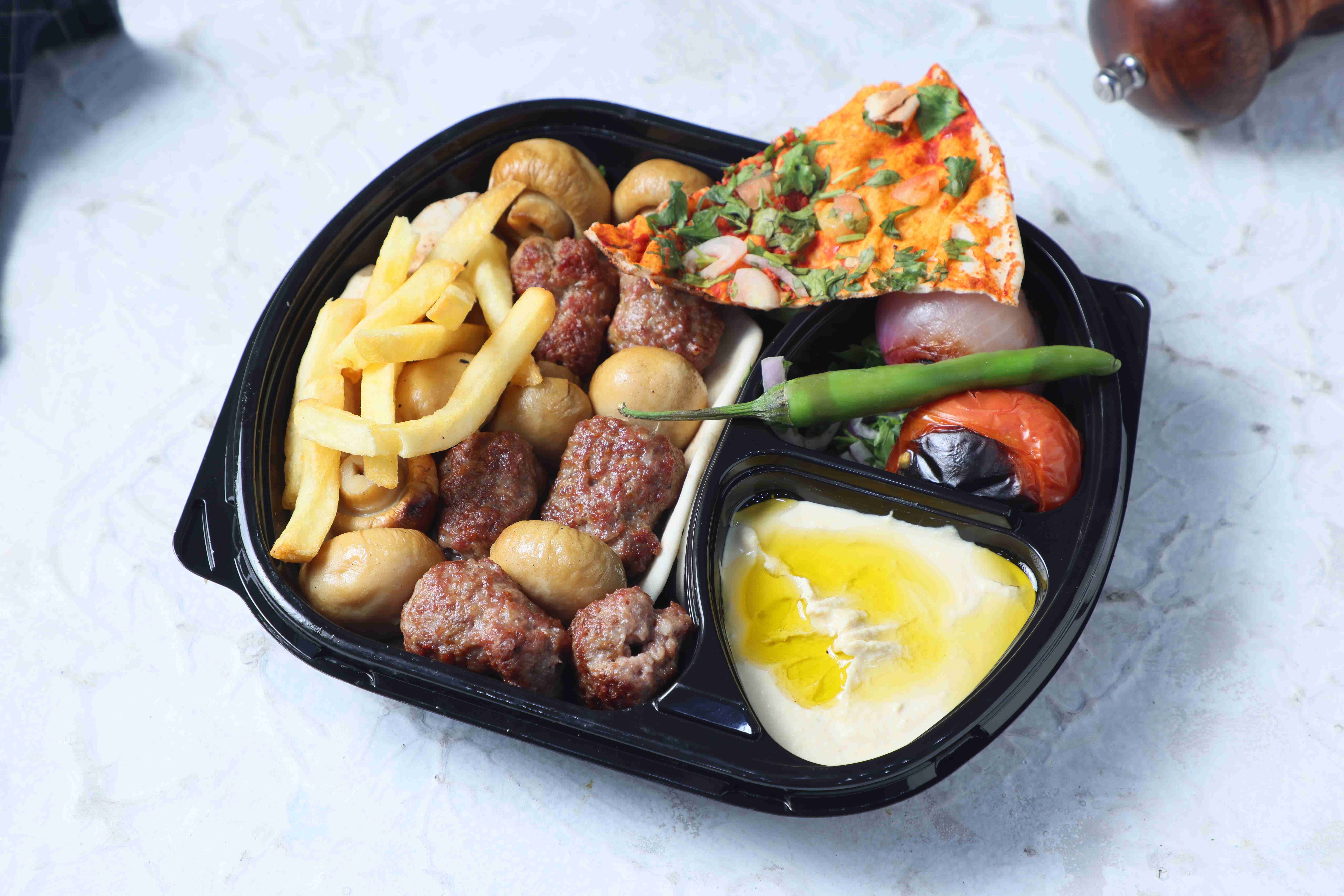 Kabab with Mushroom Platter