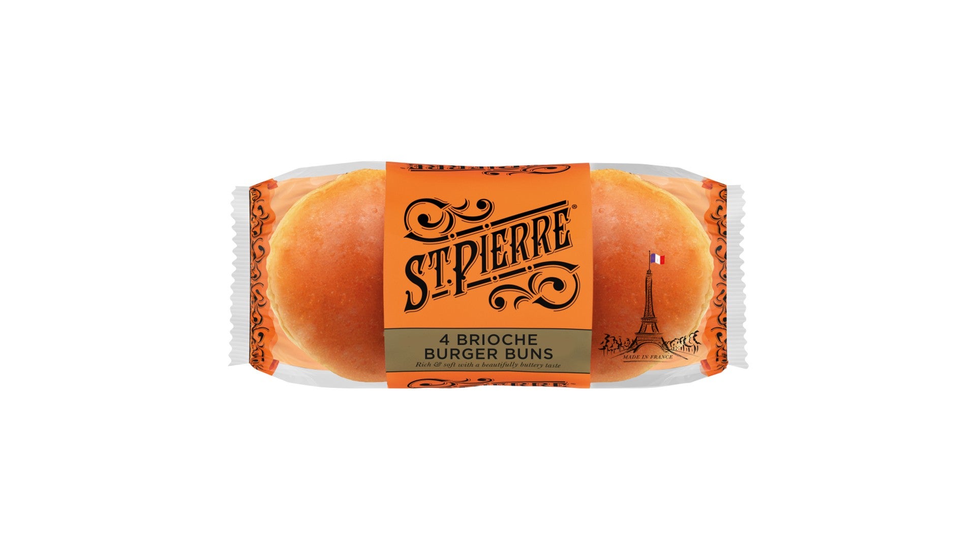St Pierre Brioche Burger Buns 4PACK