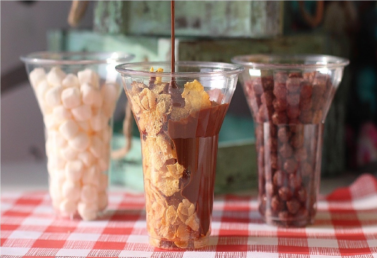 Cup Corn Flakes with Chocolate