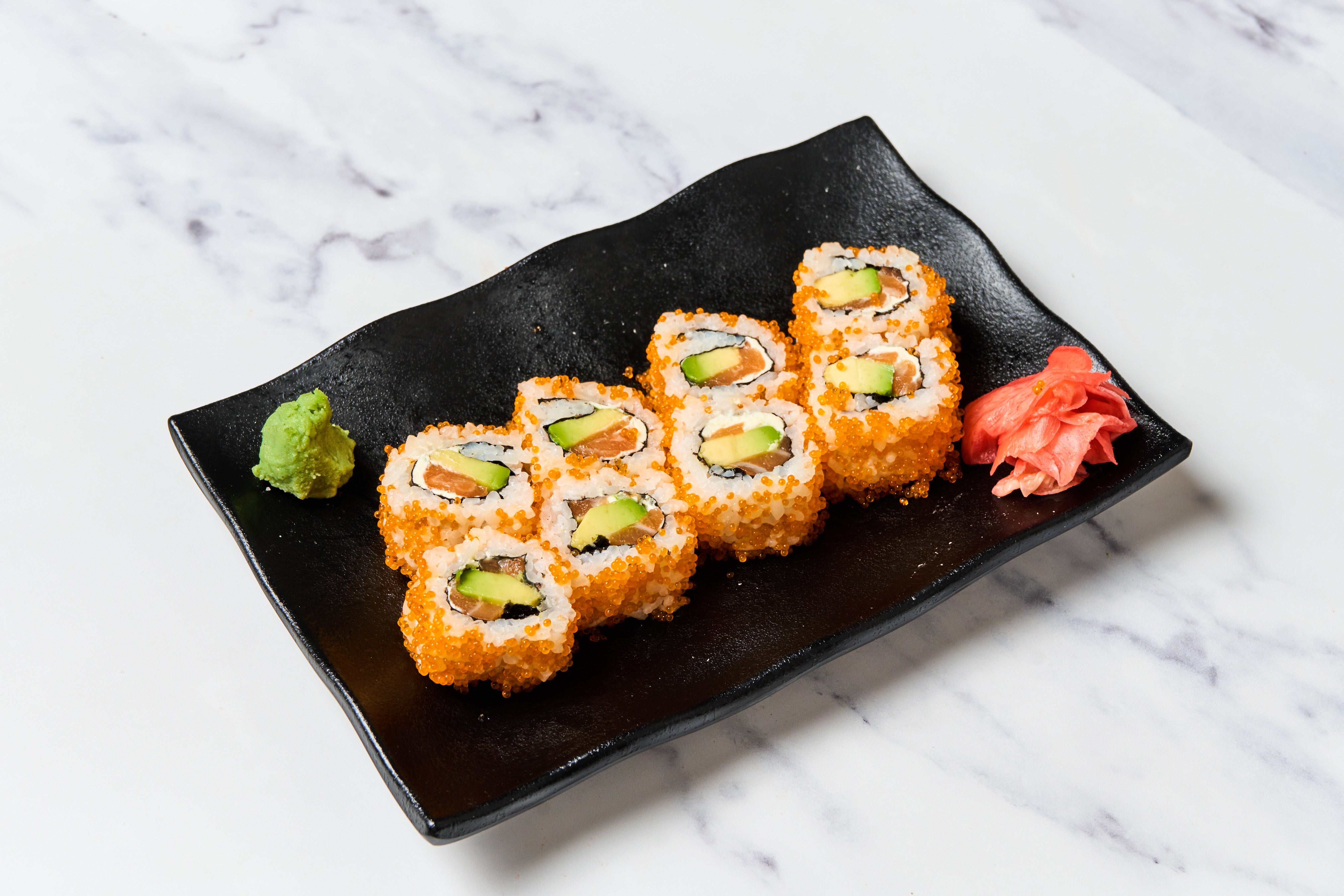 Tobiko, saumon