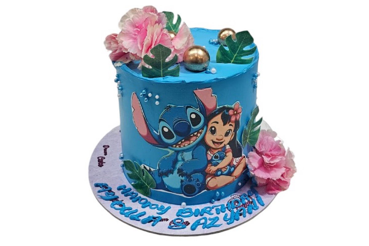 Stitch and moana cake