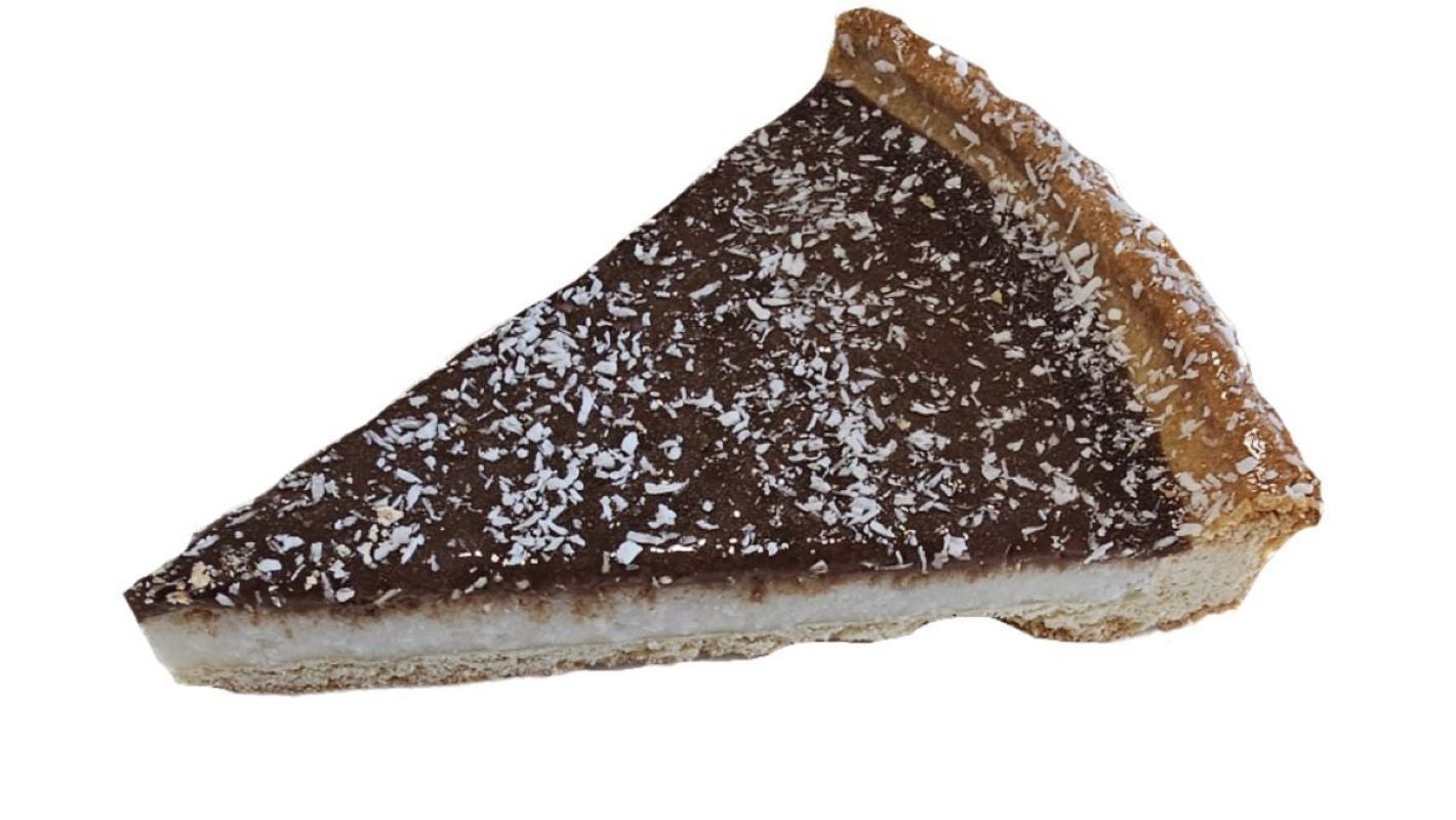 Part de tarte coco & chocolat noisette