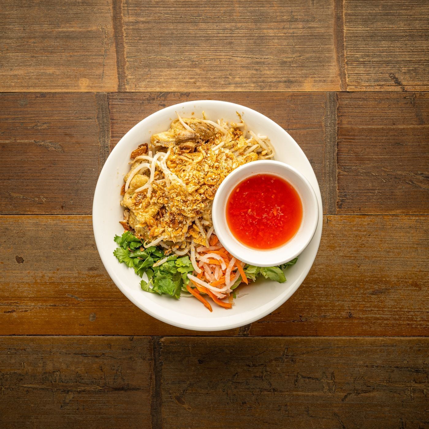 Wok-fried tofu & mushroom vermicelli noodles