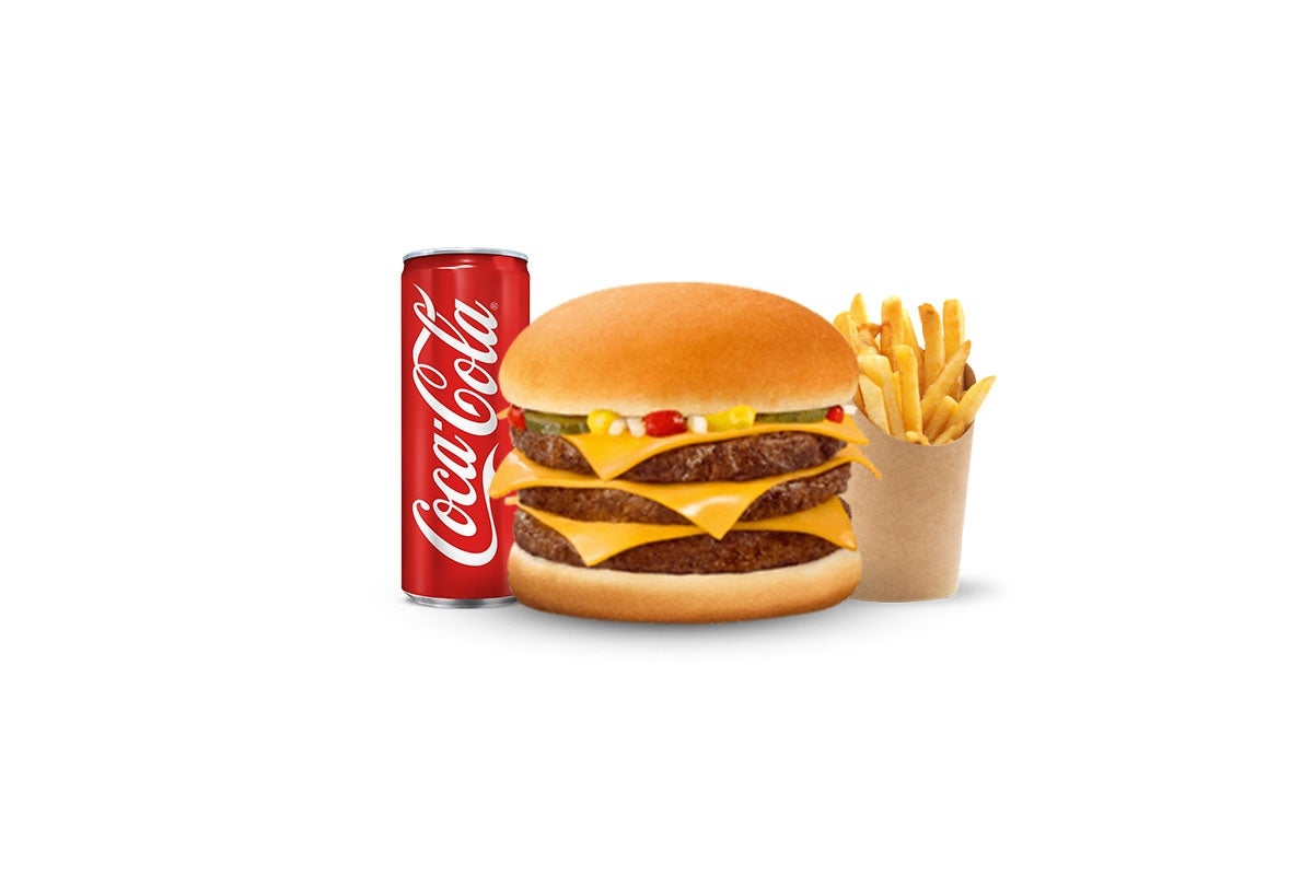 Menu Triple cheeseburger 🍔🍔🍔