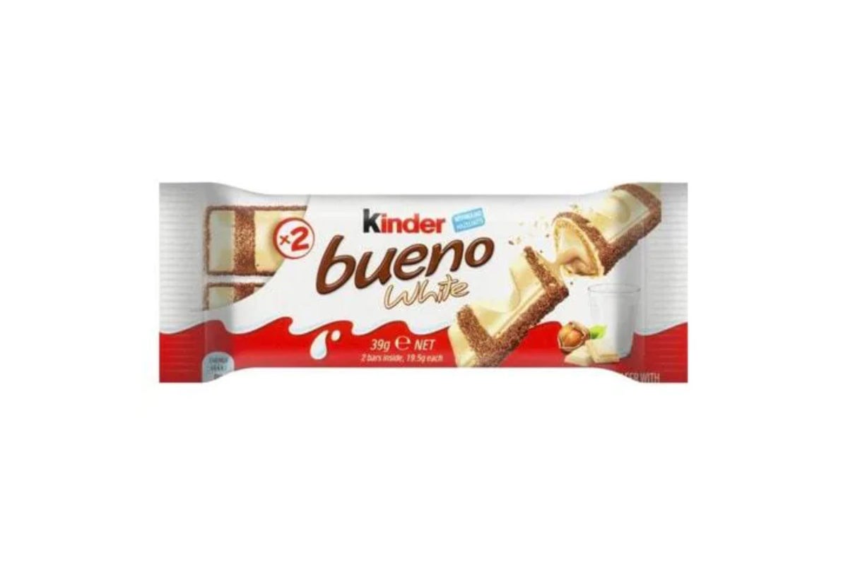 Kinder Bueno White Chocolate Bar (2 Bars), 39g