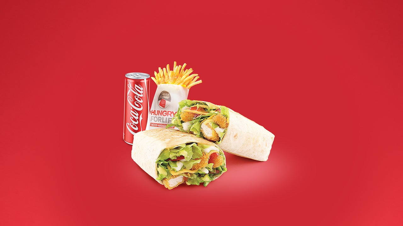 MENU WRAP TENDERS CHEDDAR 🍟🥤