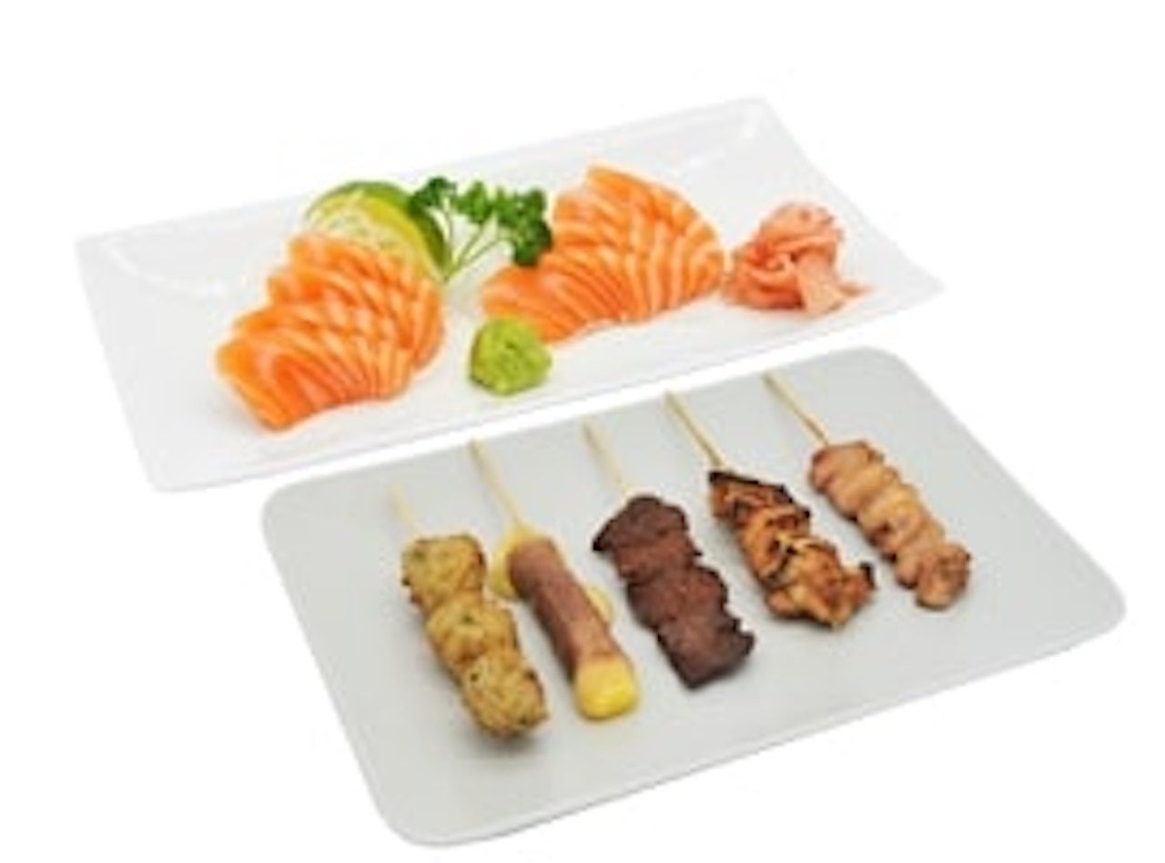 T1 - Menu brochettes & sashimi saumon