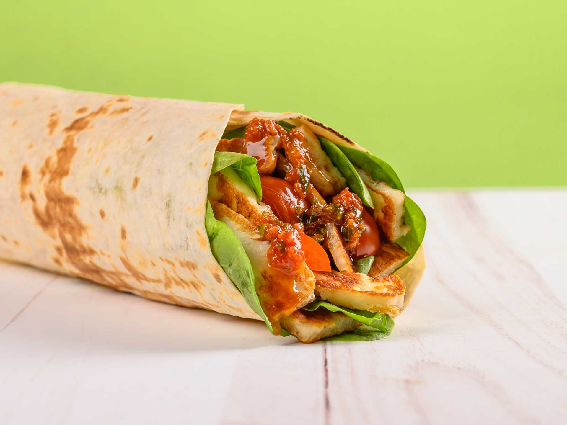 Spicy Halloum Wrap
