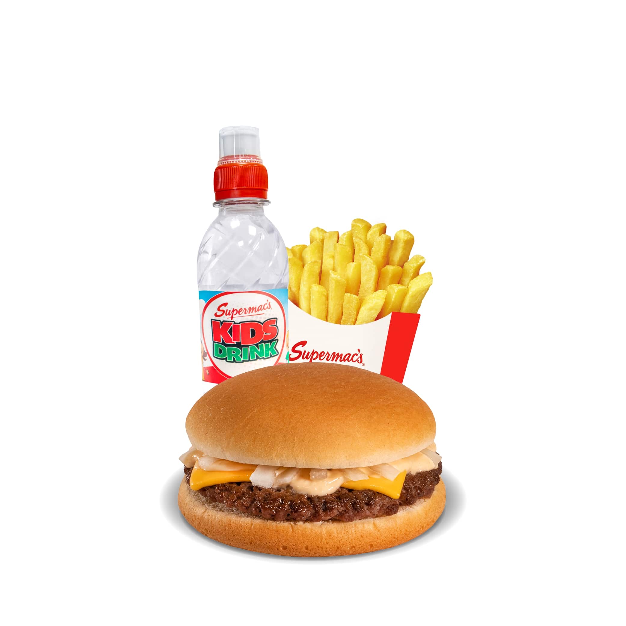 Cheeseburger, Regular Fries and Water