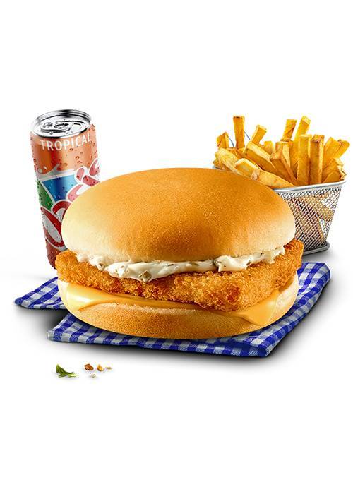 Menu fish burger