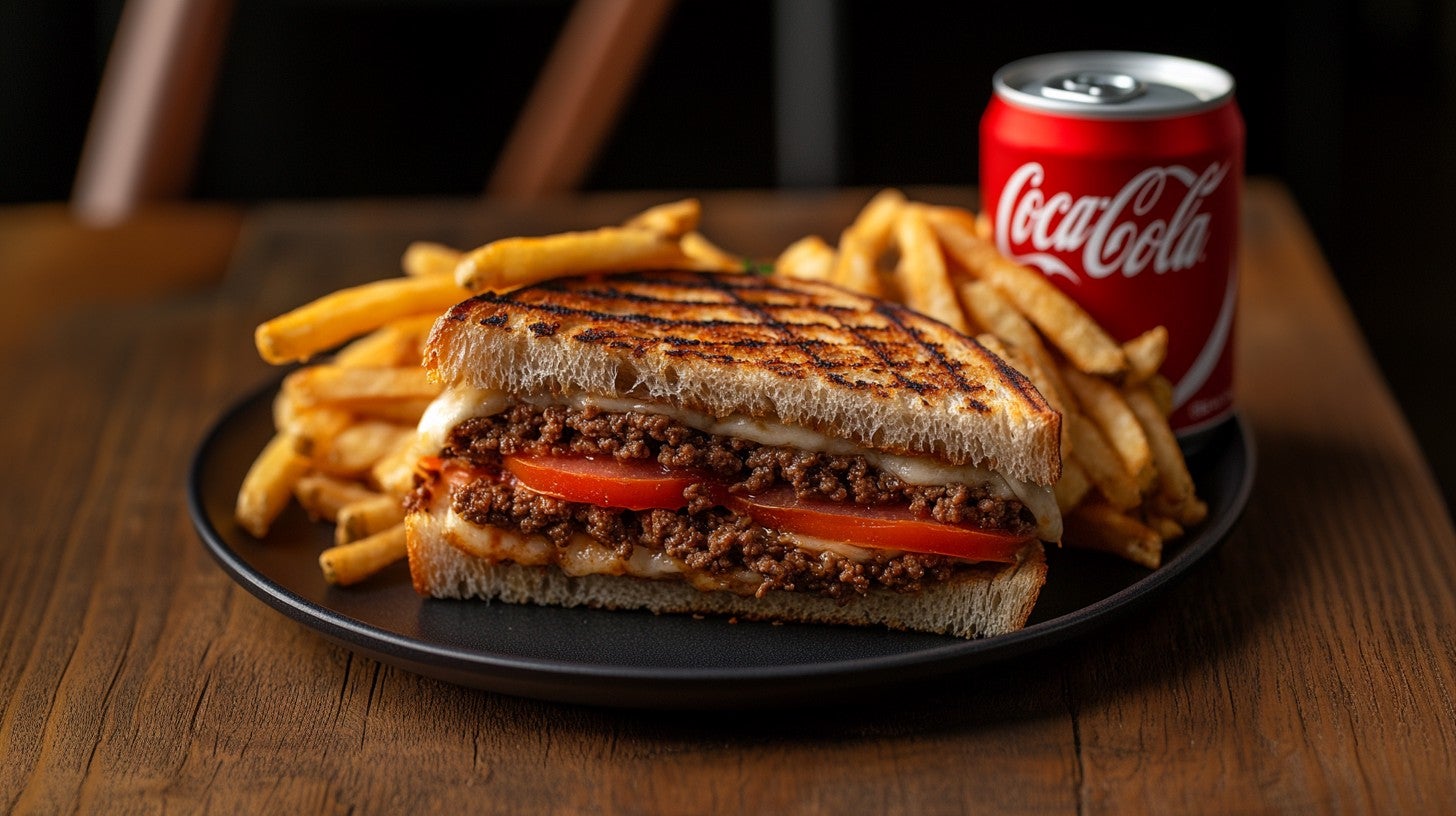 Menu panini viande hachée 🍅 🍖 🧀