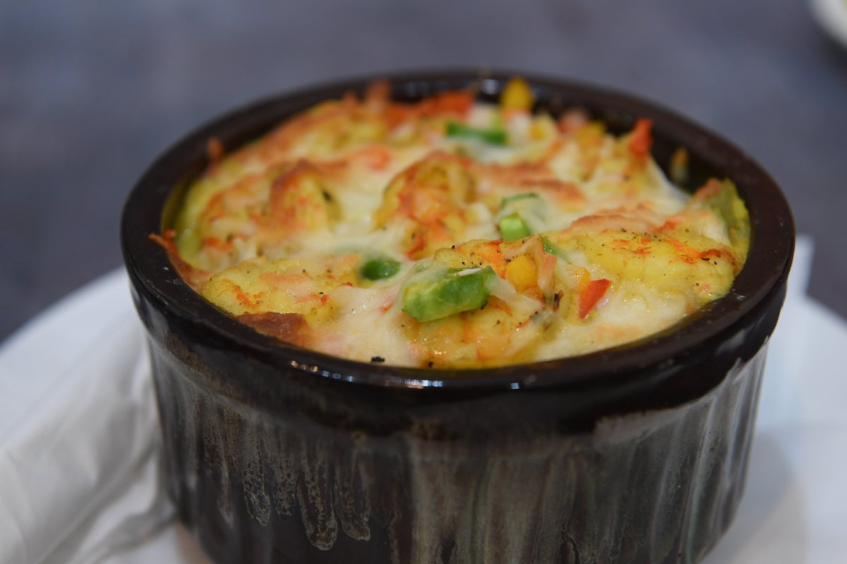 Seafood casserole with cream