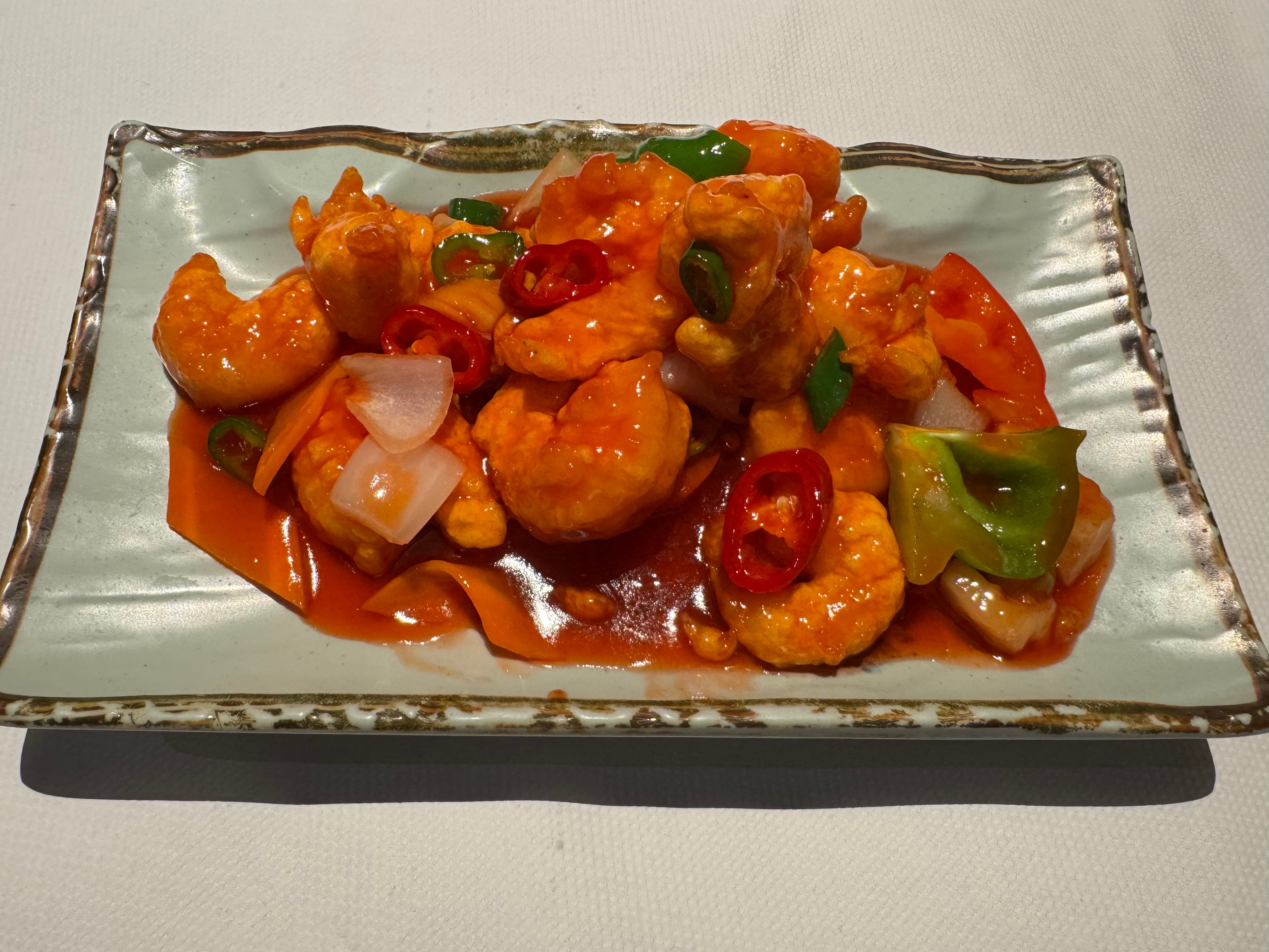 Sweet and Sour King Prawn with Batter (咕咾大虾)