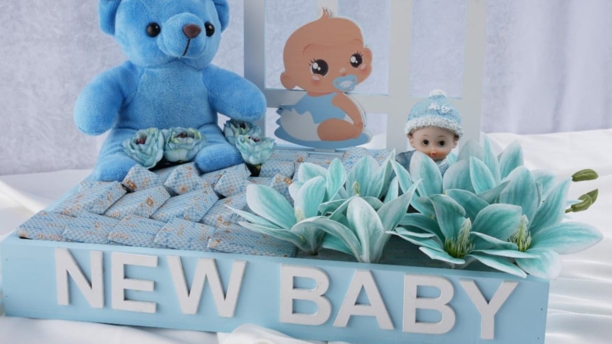 Sweet Baby Figurine In Luxury Blue Packaging F 17906