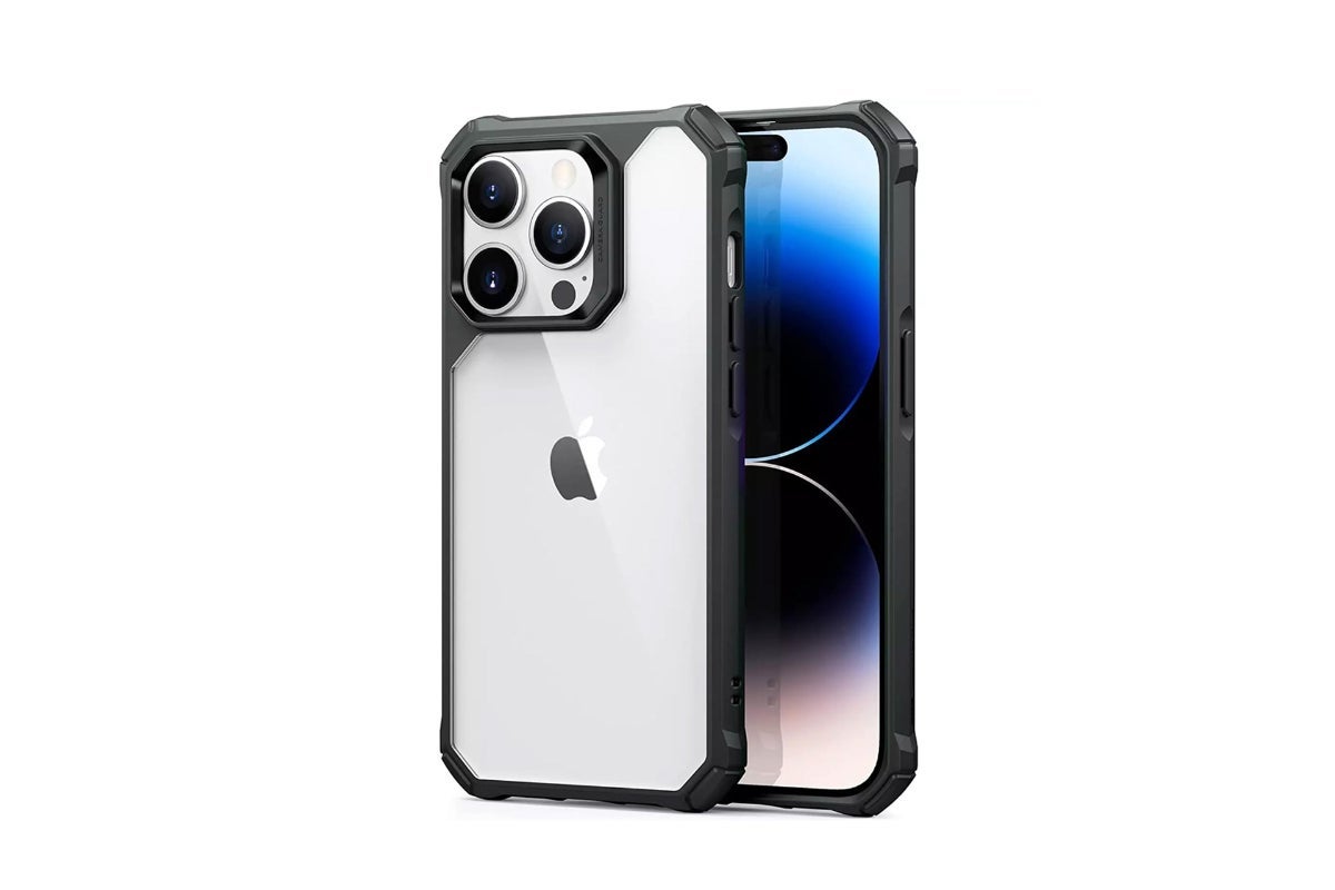 ESR Air Armor Clear Case For iPhone 15 Pro - Frosted Black