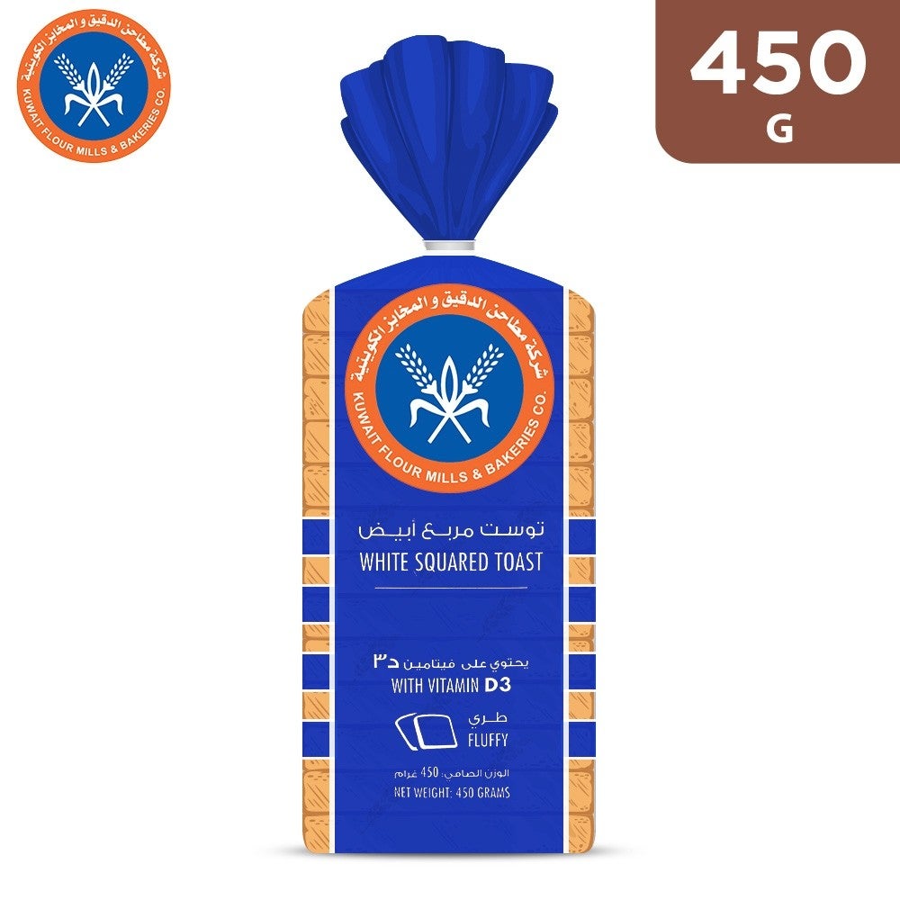 KFM Vitamin D Fortified White Square Toast 450 g
