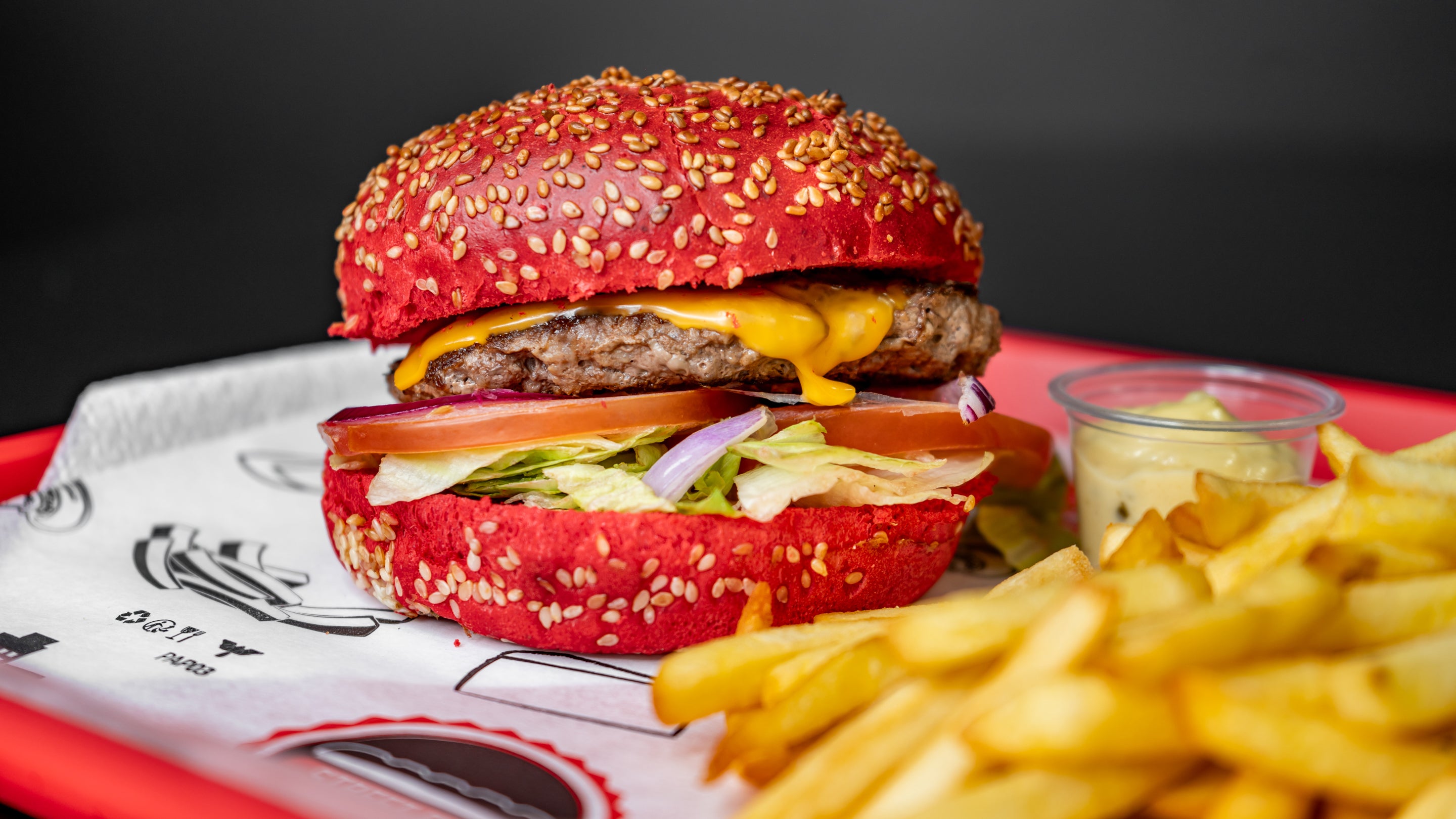 Red big burger