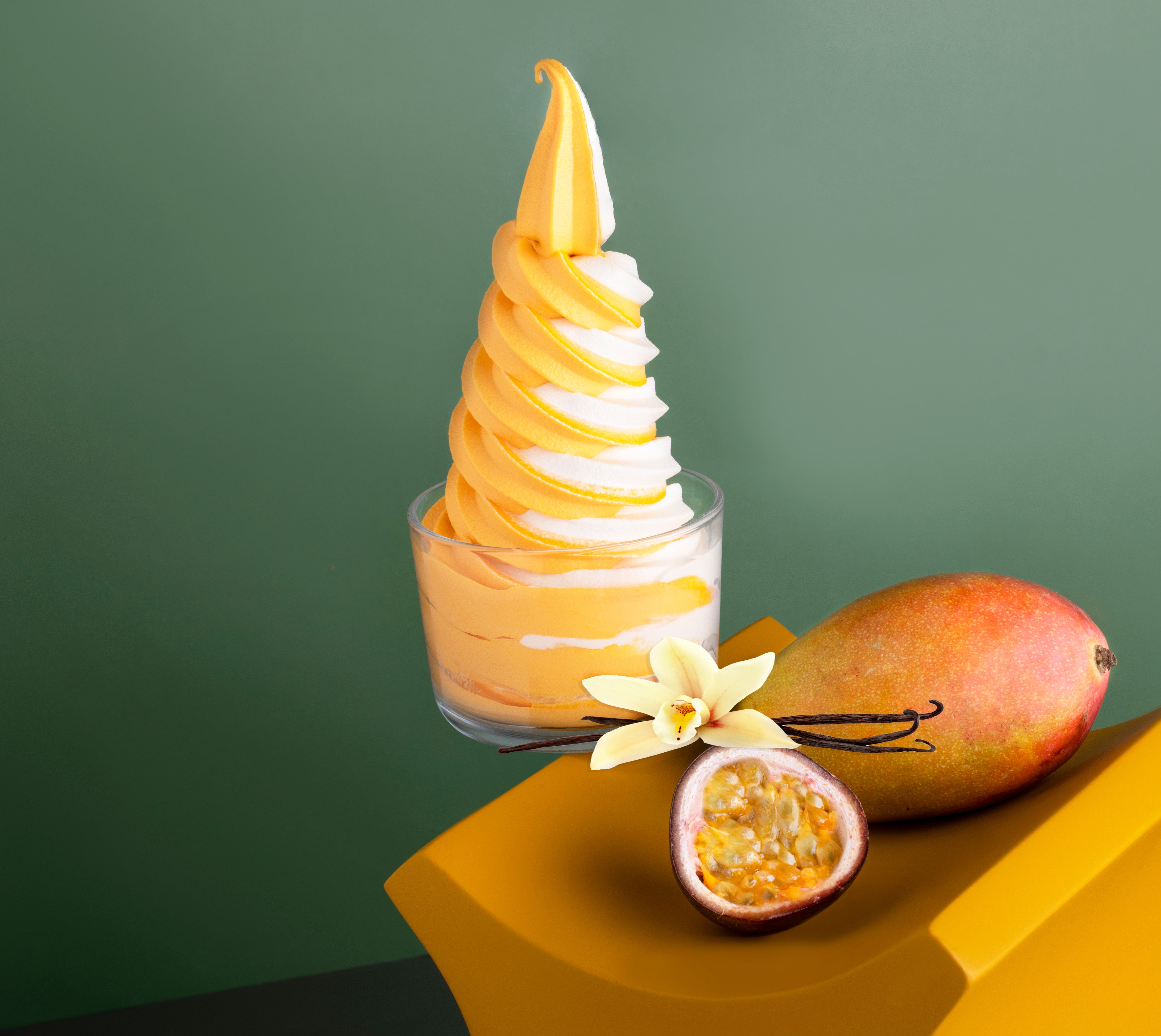 Mango Vanilla Mix Swirl Ice Cream