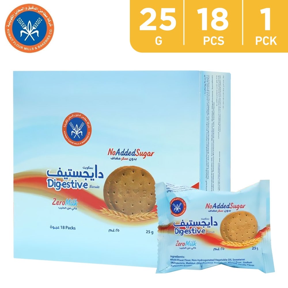 KFM Sugar Free Digestive Biscuits 18 X 25 g