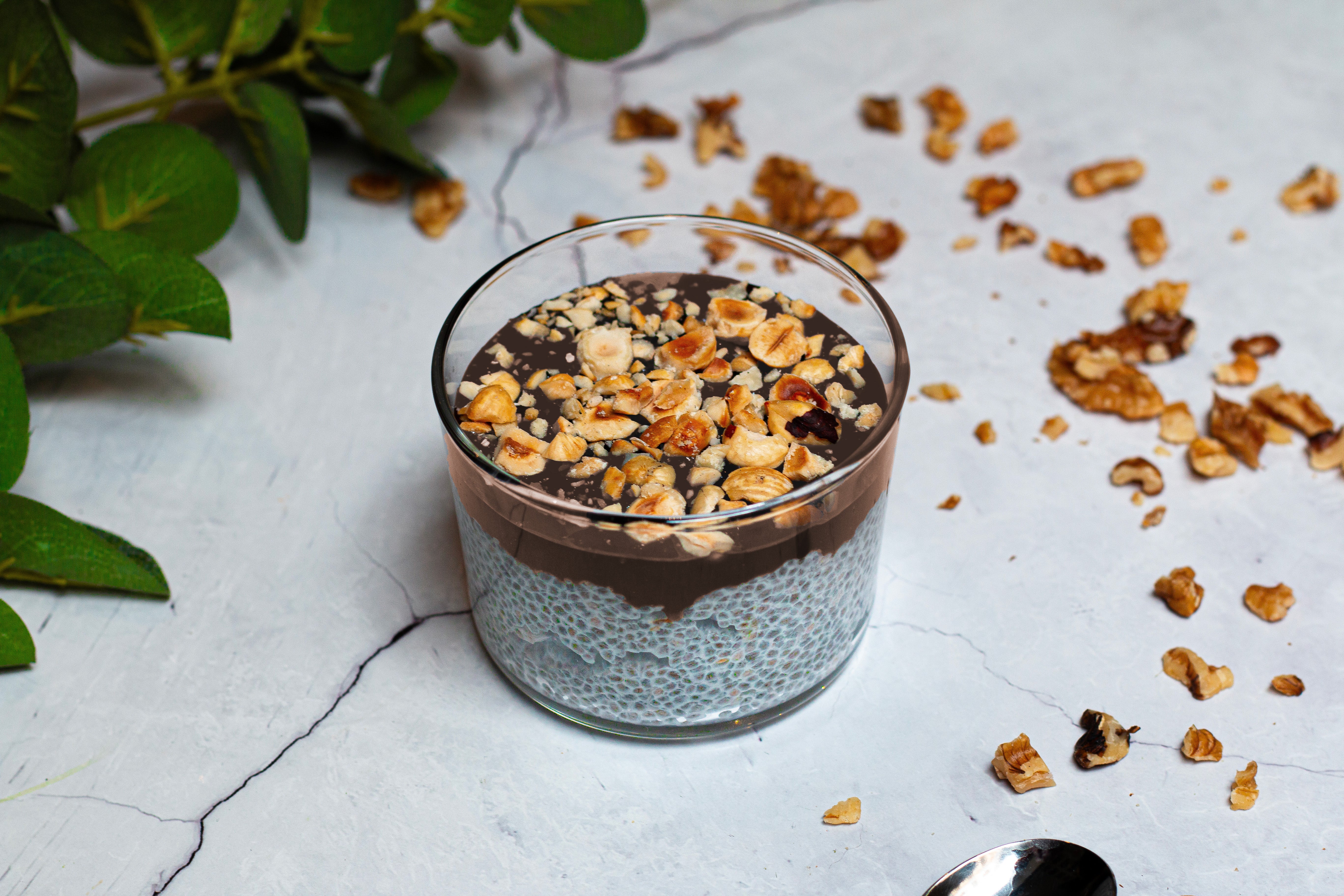 PUDDING CHIA CHOCOLAT ET NOISETTES
