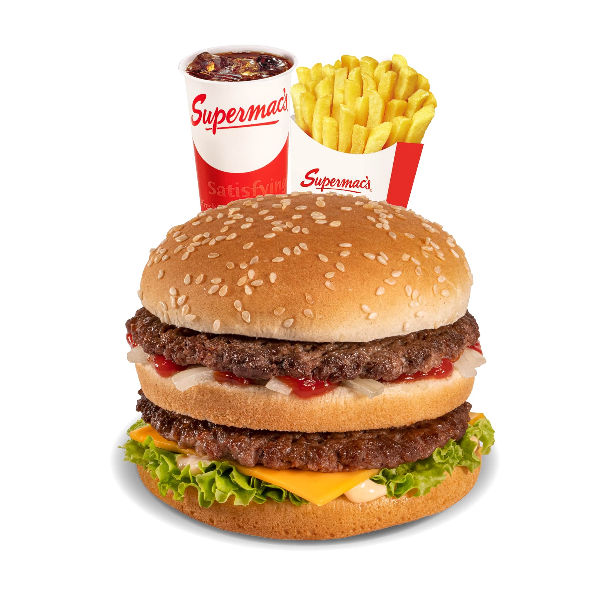 Mighty Mac Burger Large Meal