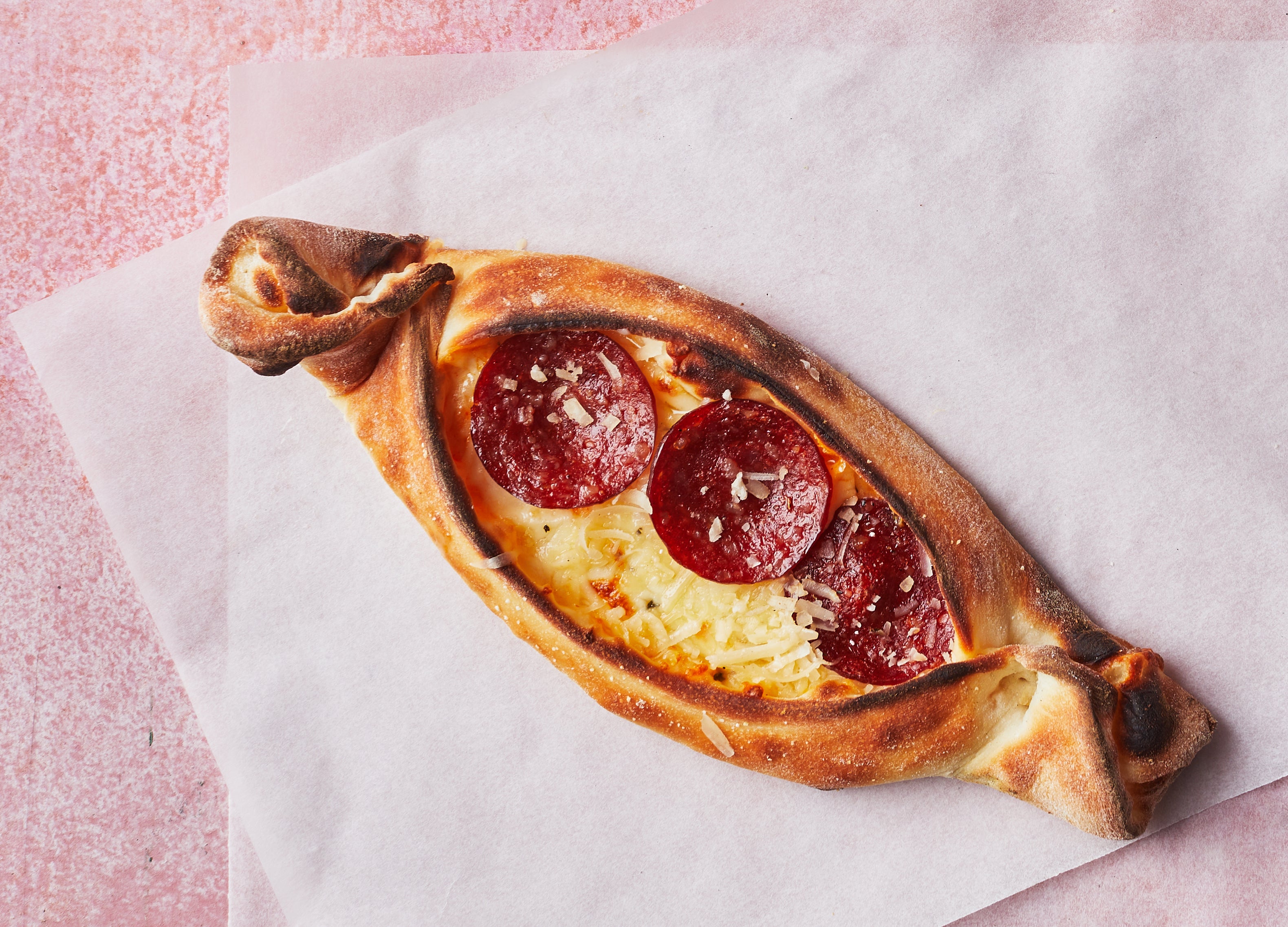 Tomato And Pepperoni Pide
