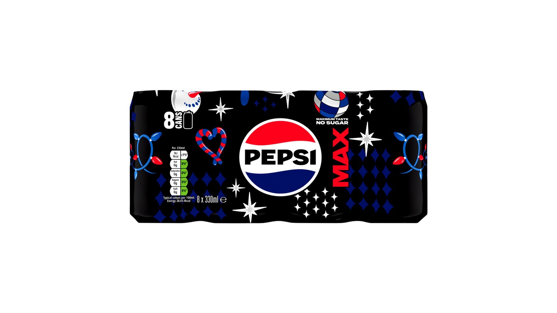 Pepsi Max No Sugar Cola Multipack Cans 8x330ml