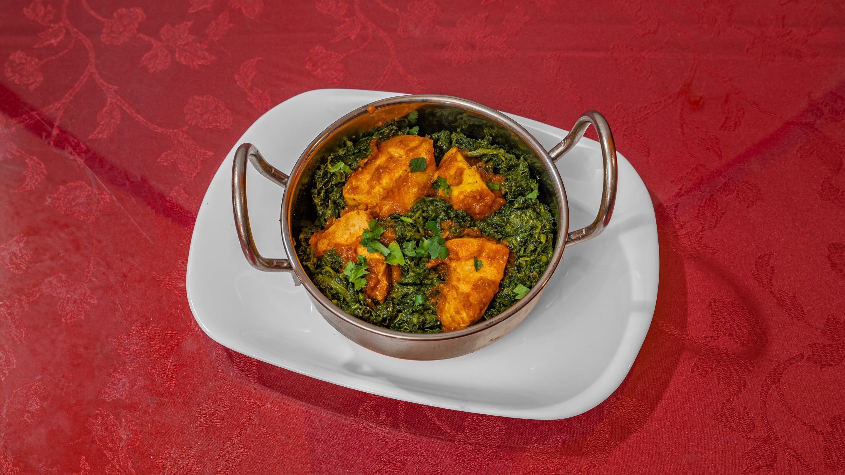 Plat poulet palak